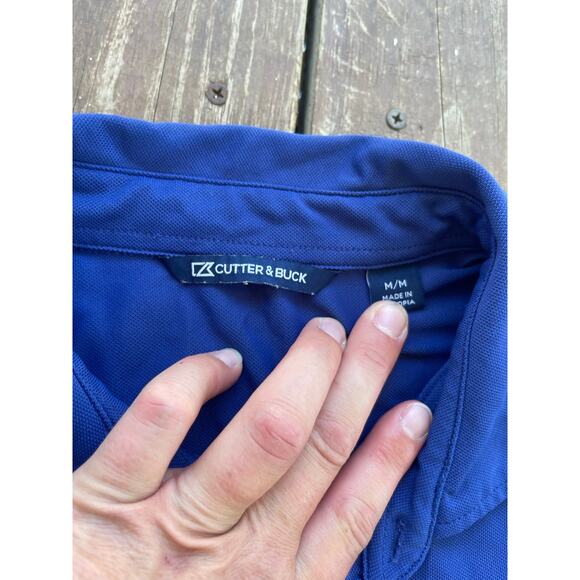 Cutter and Buck mens medium blue golf polo - Picture 3 of 4